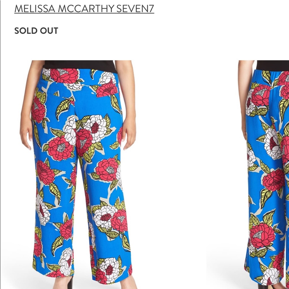 Floral Print Wide Leg Pants